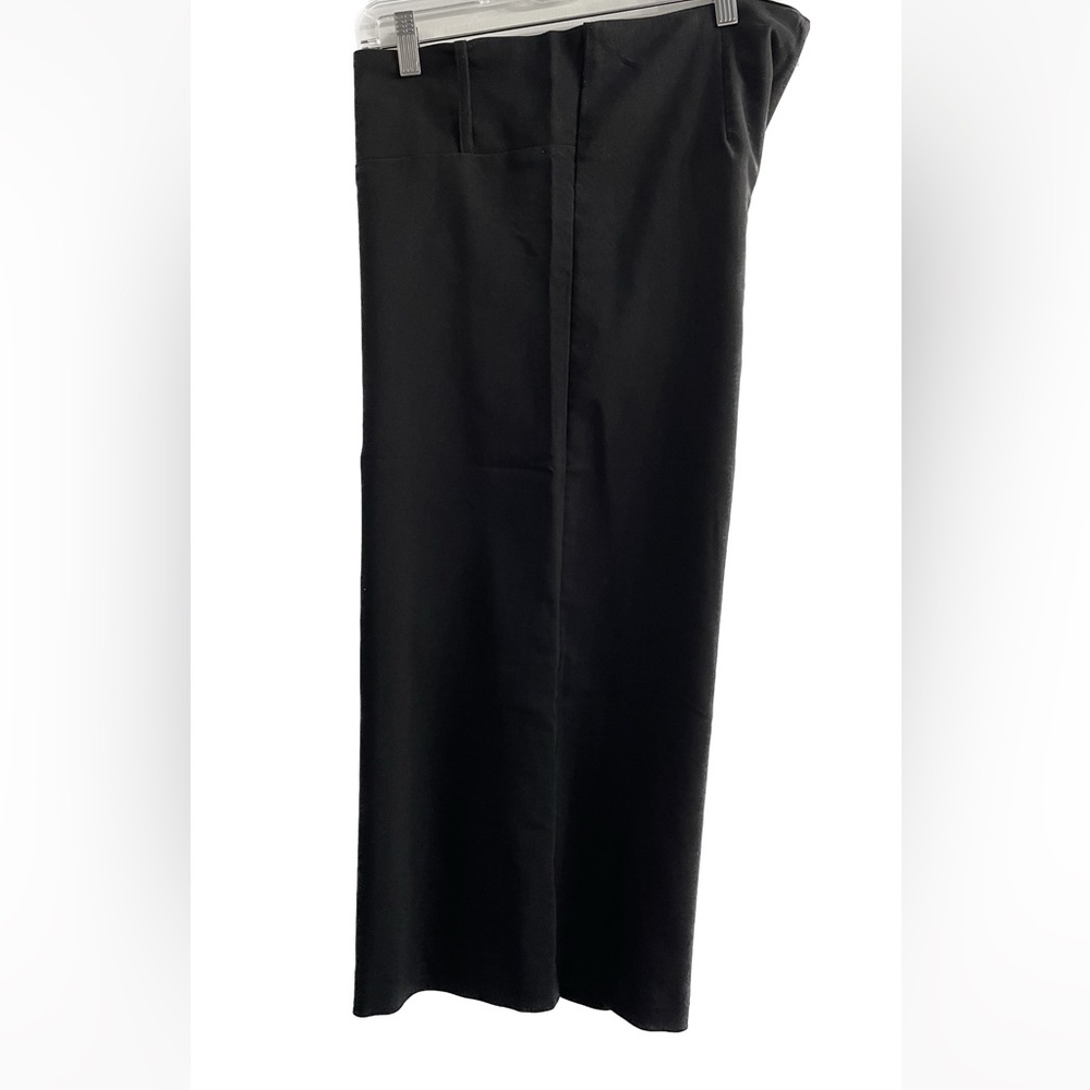 Black Wide Leg Capri Trousers    Size 14